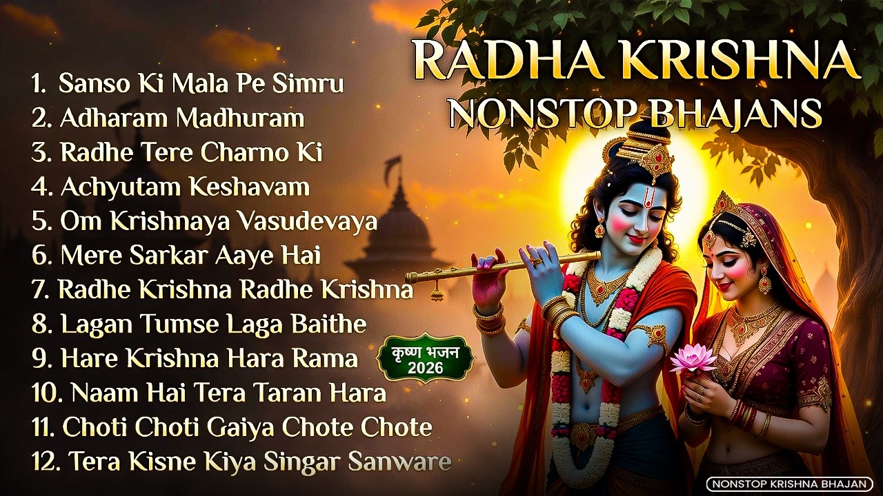 🔱 Radha Krishna Nonstop Bhajans | Peaceful Bhakti Songs for Meditation & Inner Peace 🙏