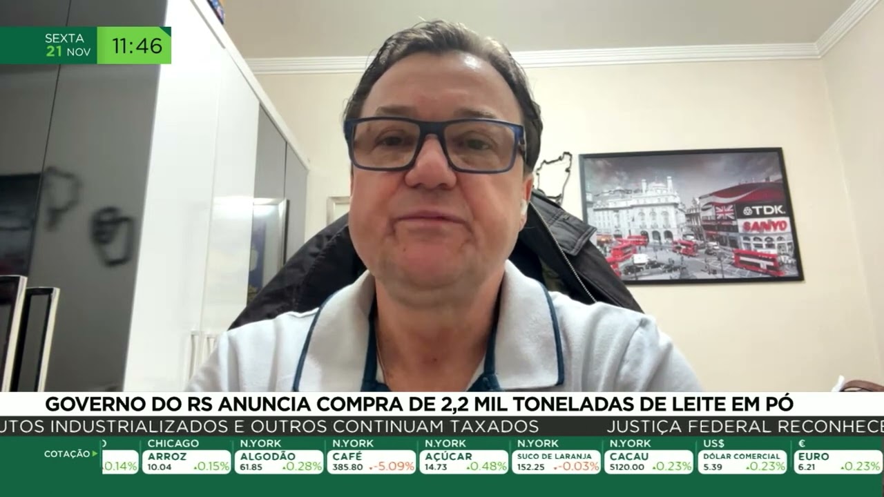 Governo do RS anuncia compra de 2,2 mil toneladas de leite em pó