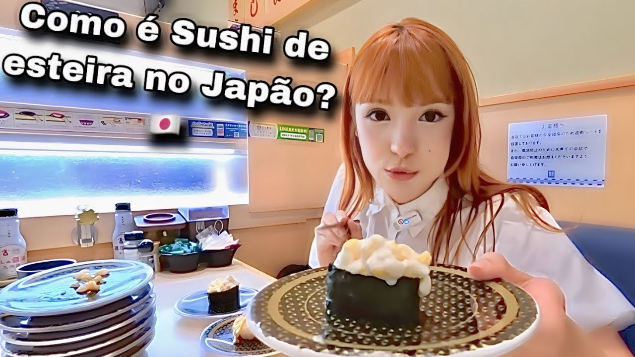 1 vez comendo sushi no japão *sim eu nunca tinha comido kk