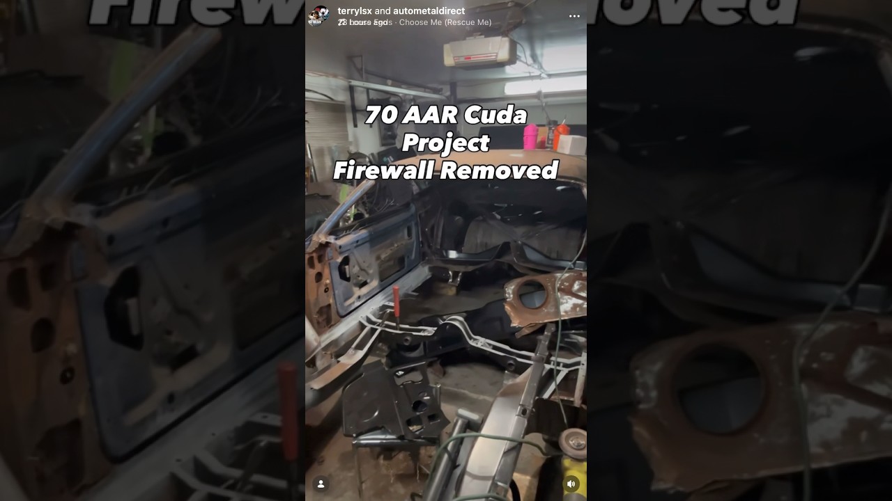 70 AAR Cuda Firewall Removal.  #car #shorts #diy #love #restoration #how #cuda #mopar