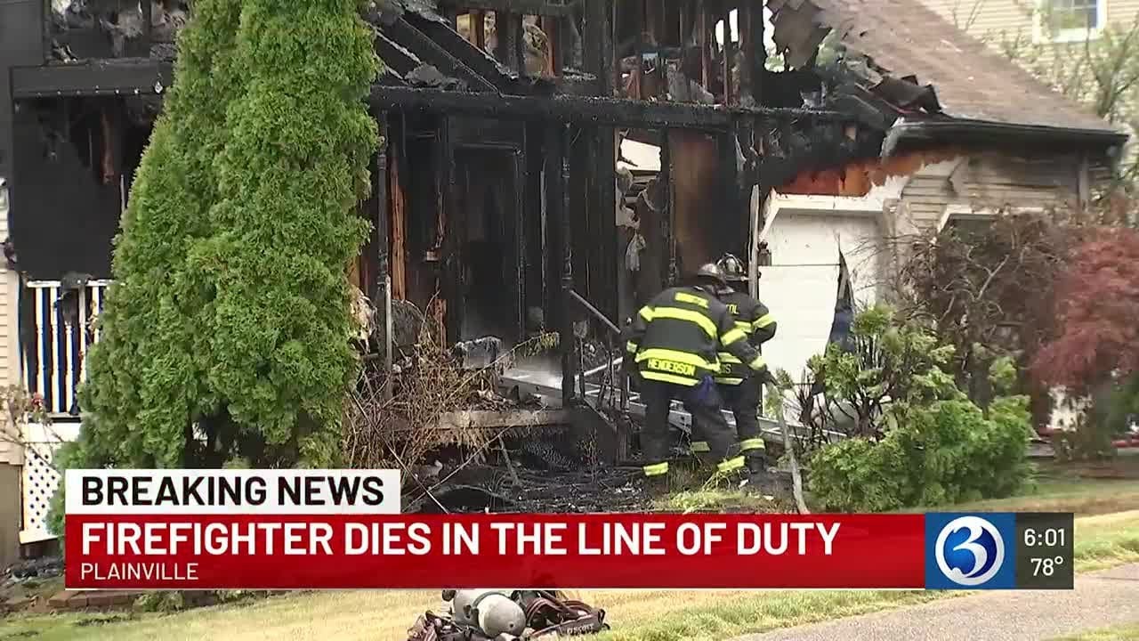 Firefighter killed in line of duty at house fire in Plainville