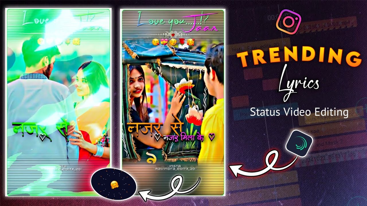 🔥 Instagram Trending Lyrics Status Video Editing In AlightMotion || Alight Motion Video Editing