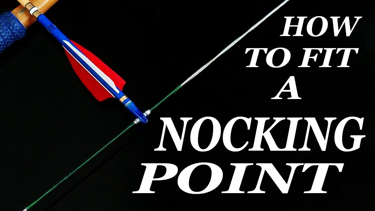 How to fit a nocking point on a bow string guide for Longbow string making tie on strng nocks