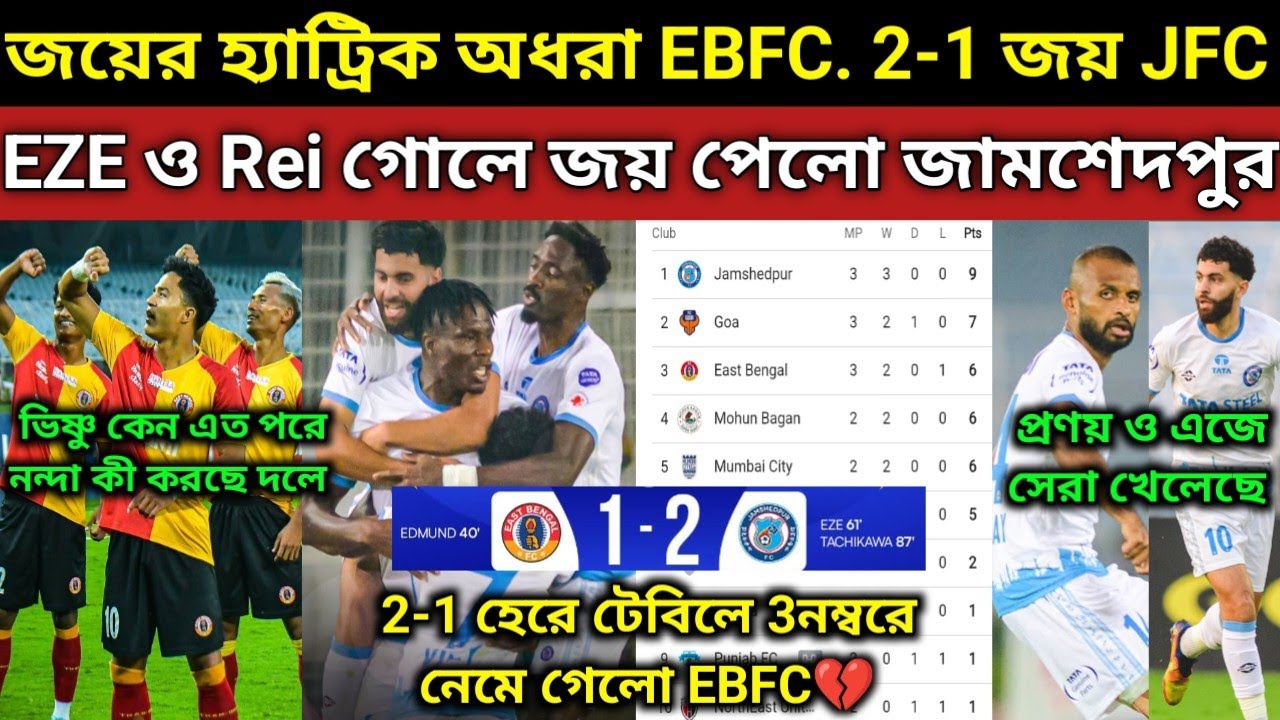 লজ্জার হার EBFC💔.ঘরে এসে 2-1 হারিয়ে গেলো JFC. জয়ের হ্যাট্রিক অধরা রয়ে গেলো, টেবিল 3নম্বরে নামলো EBFC