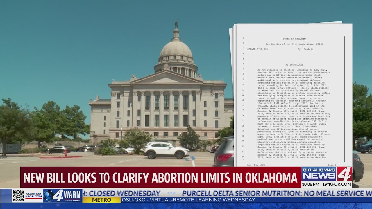 New bill to clarify abortion limits in Oklahoma
