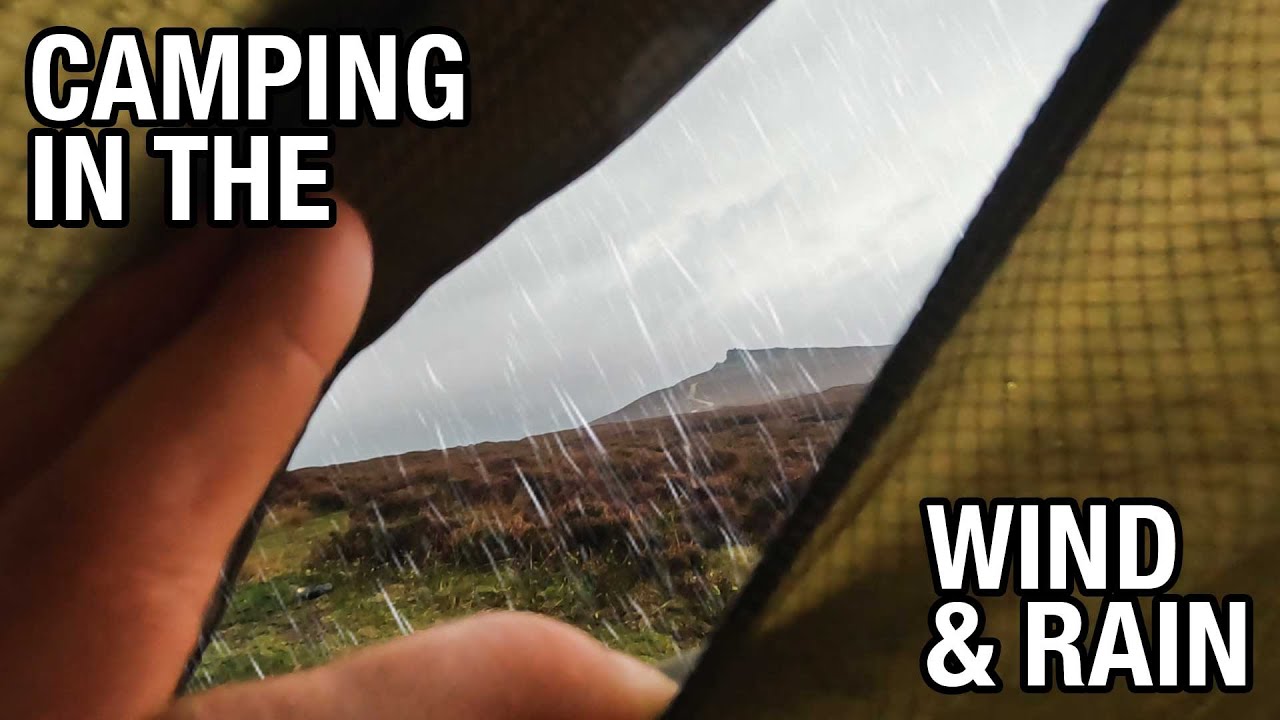 Wild camping in the wind and rain - Peak District