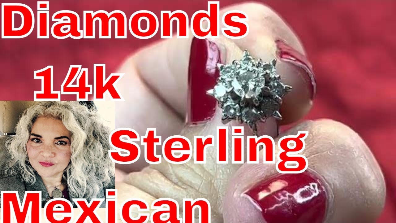 Incredible Jewelry Jar! 14K Gold Rings Quality Diamonds Turquoise Sterling Vintage Mexican Silver