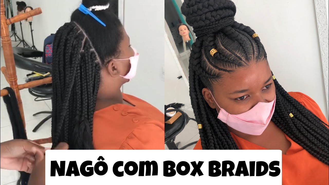 Trança nagô com Box Braids