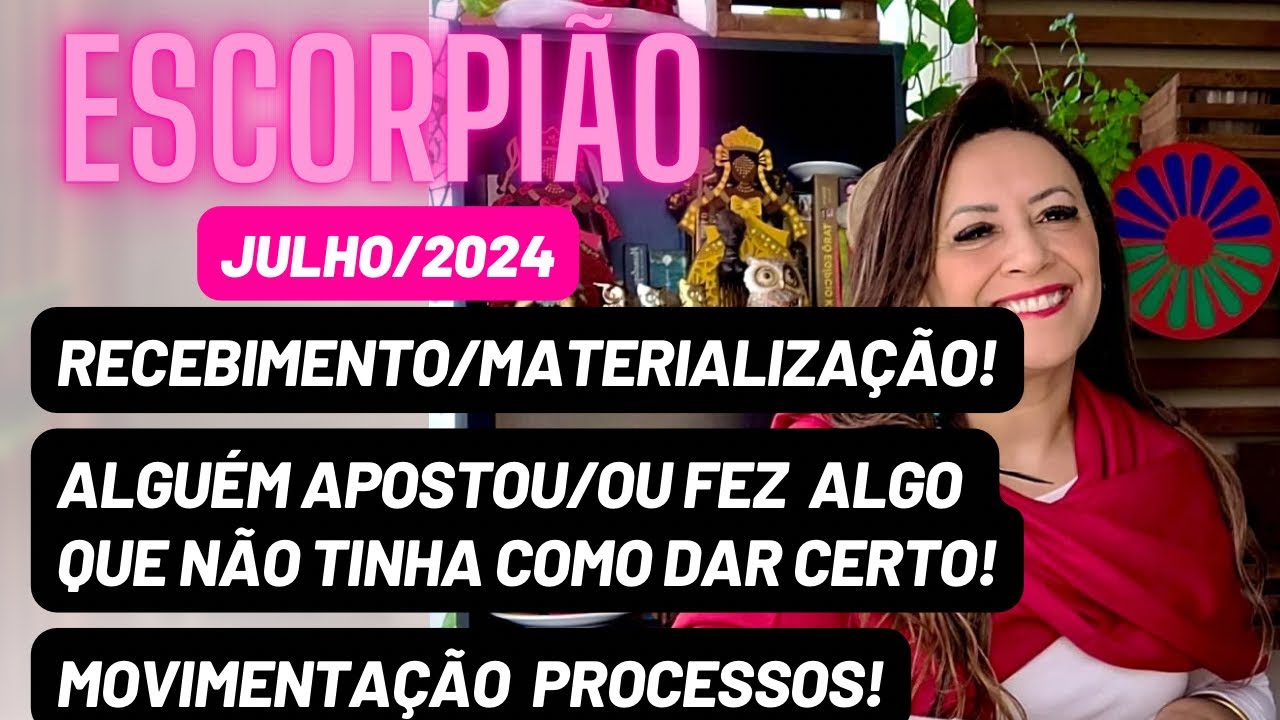 Escorpião ♏️Recebimento/Materialização• Alguém Apostou em Algo que Não Tinha Como Dar Certo•Processo