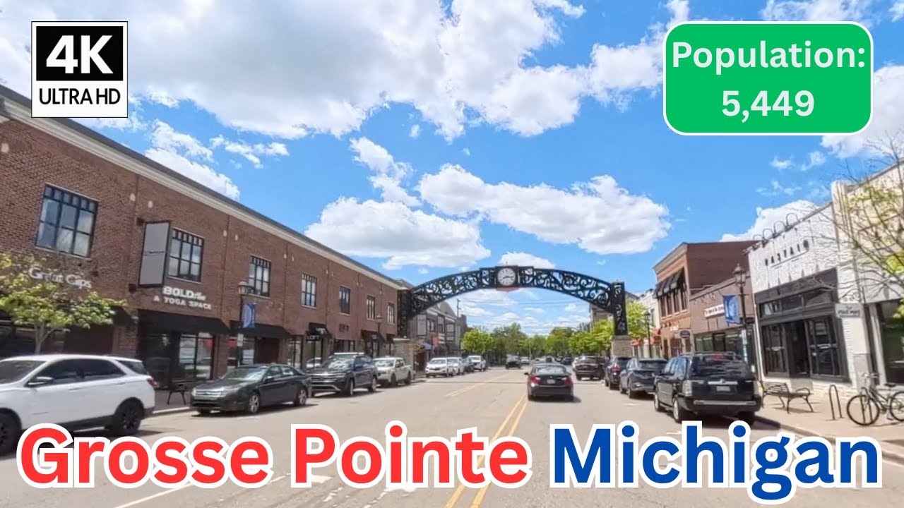 Driving Through Grosse Pointe, Michigan | Scenic Lakeshore Suburb Tour in 4K