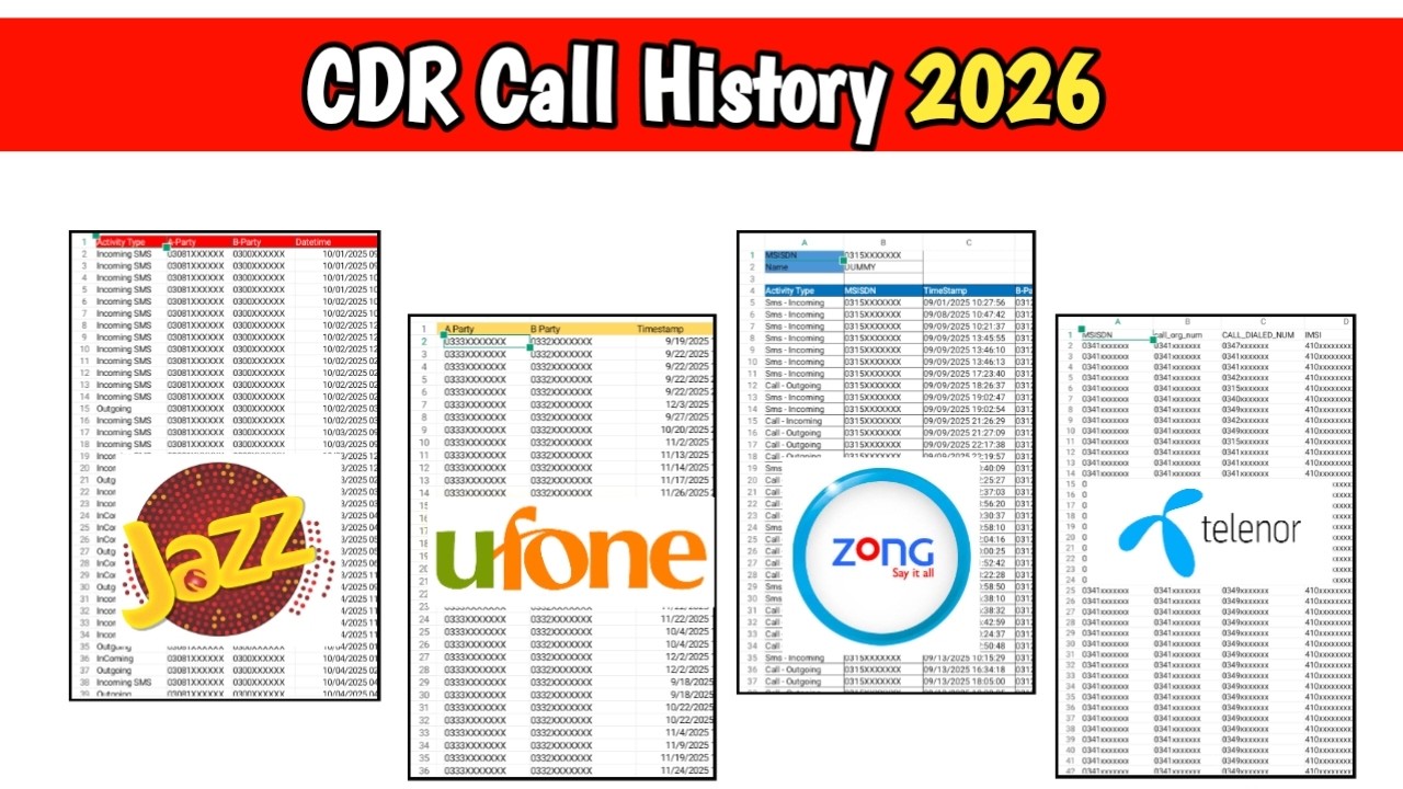 Get Complete Call History in Pakistan 🤫 (Telenor, Ufone, Zong, Jazz)