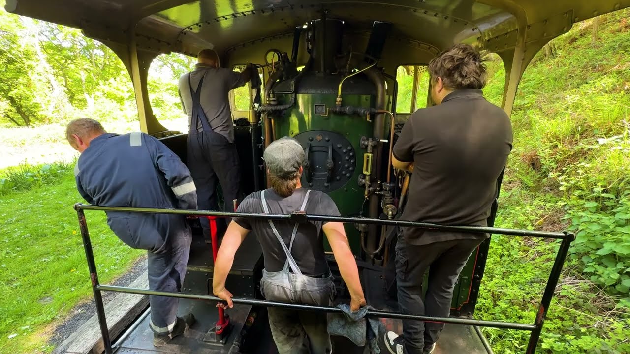 Lucie No 8 from NYMR on Location at Tanfield Railway with cab view from East Tanfield to Sunniside