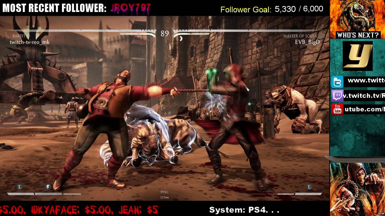 MKXL: REO (Bo Rai' Cho - Bartitsu) vs Big D (Ermac - Master of Souls) FT10
