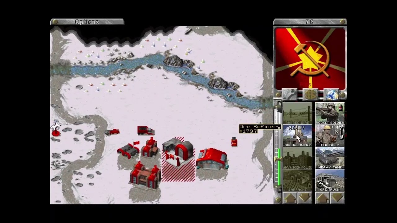 Command and Conquer: Red Alert - Skirmish - Normandy - Soviets, 7 Teams, Hard