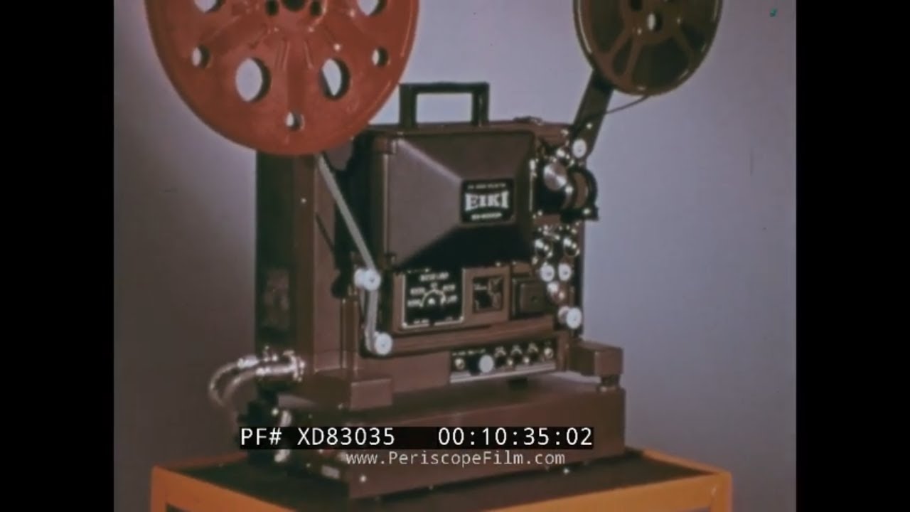 1970s EIKI SLOT LOAD PROFESSIONAL 16mm FILM PROJECTOR PROMO FILM  XD83035