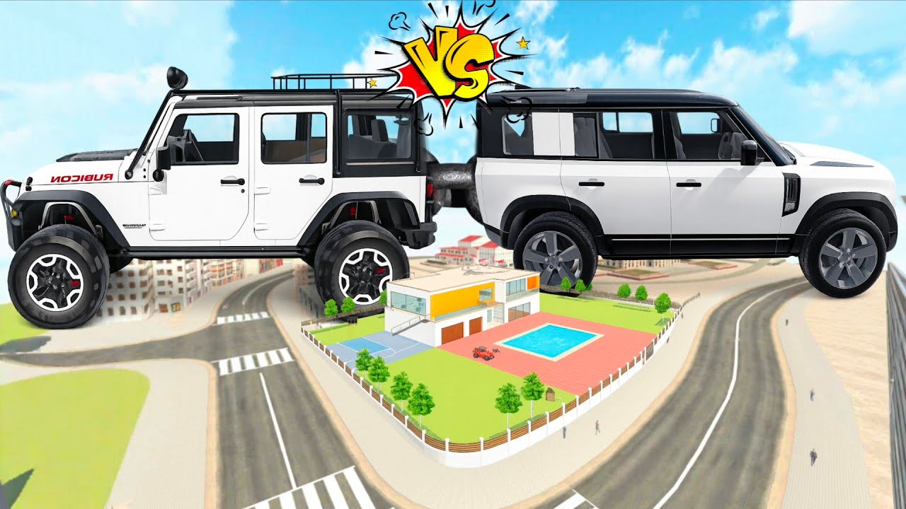 🎯Franklin Giant 🚗 Jeep VS Jack 🚙 Giant Defender in Indian theft auto simulator 💥