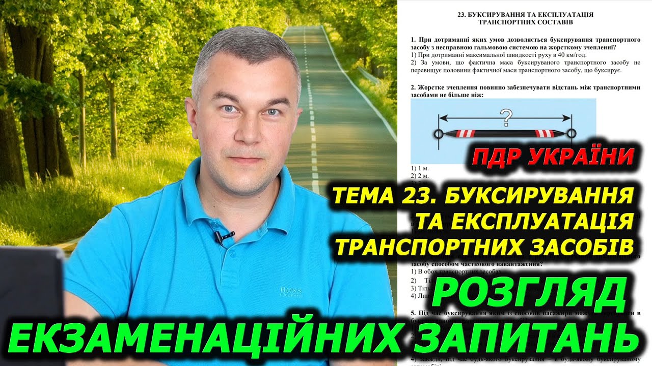 ТЕМА 23. ОФІЦІЙНІ ТЕСТИ. ПДР України. Курс. Навчання. Автошкола. Світлофор. Урок. Тести.