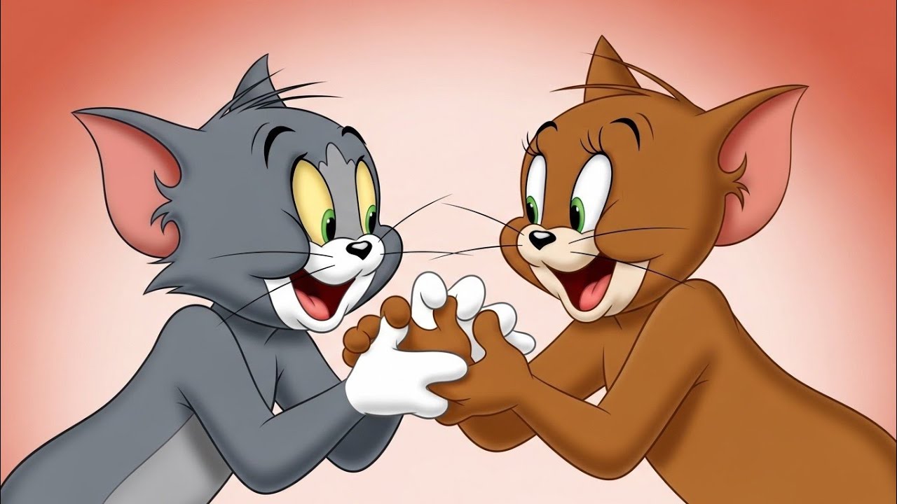 Cute Winter Friendship – Cat and Mouse Cartoon