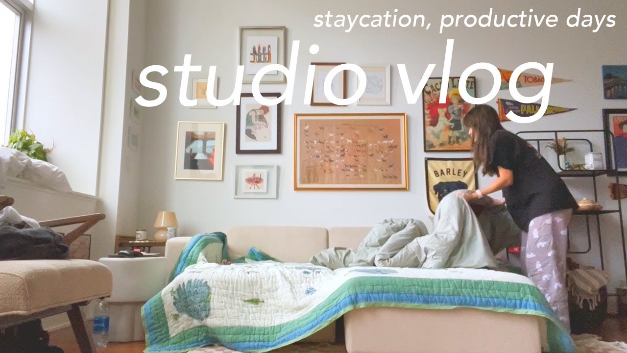 ✎ OCTOBER STUDIO VLOG ✎ productive days, finding creativity, staycation ✨