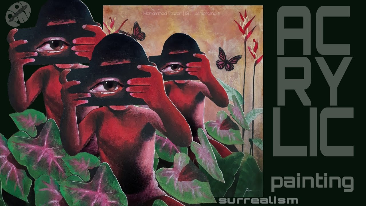 Surrealism painting.  Acrylic on canvas