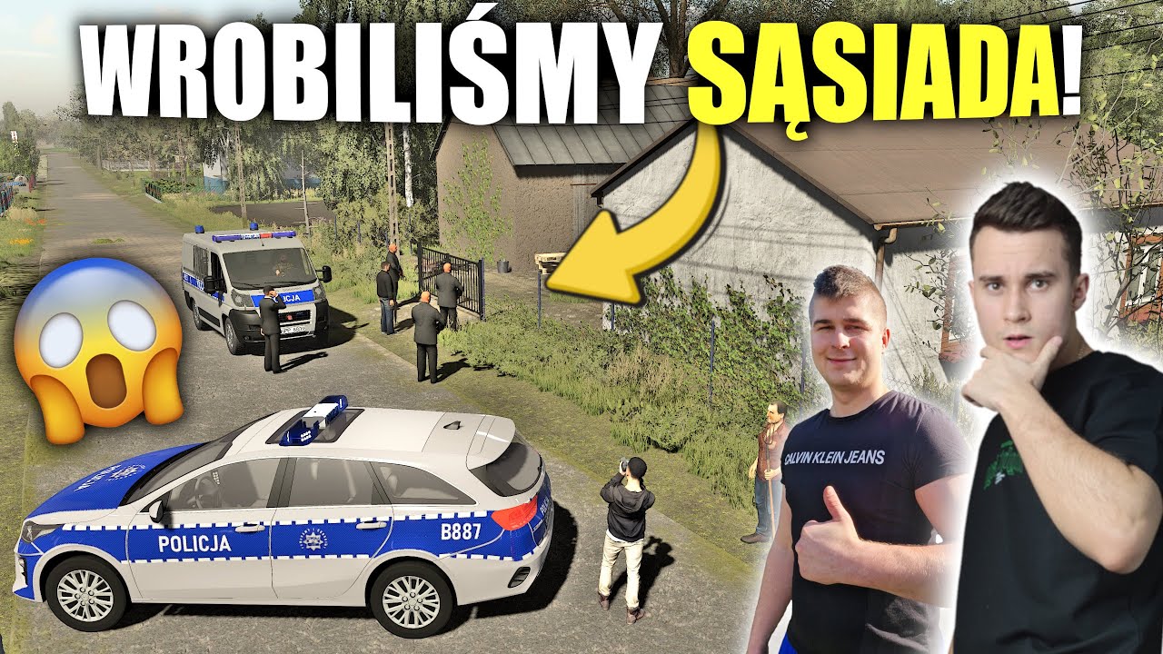 WROBILIŚMY SĄSIADA W KŁOPOTY! 😱 ZAWINĘŁA GO POLICJA 😮 MUSZĘ ZROBIĆ DOCHODZENIE... 🐮POLSKA WIEŚ🐷 206