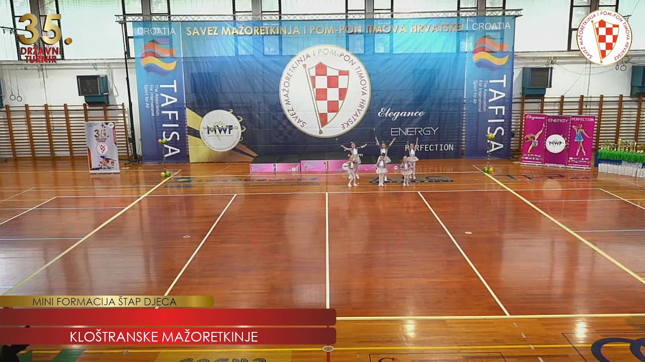 2020. SMPTH 35. DRŽAVNI TURNIR: MINI FORMACIJA ŠTAP DJECA, KLOŠTRANSKE MAŽORETKINJE