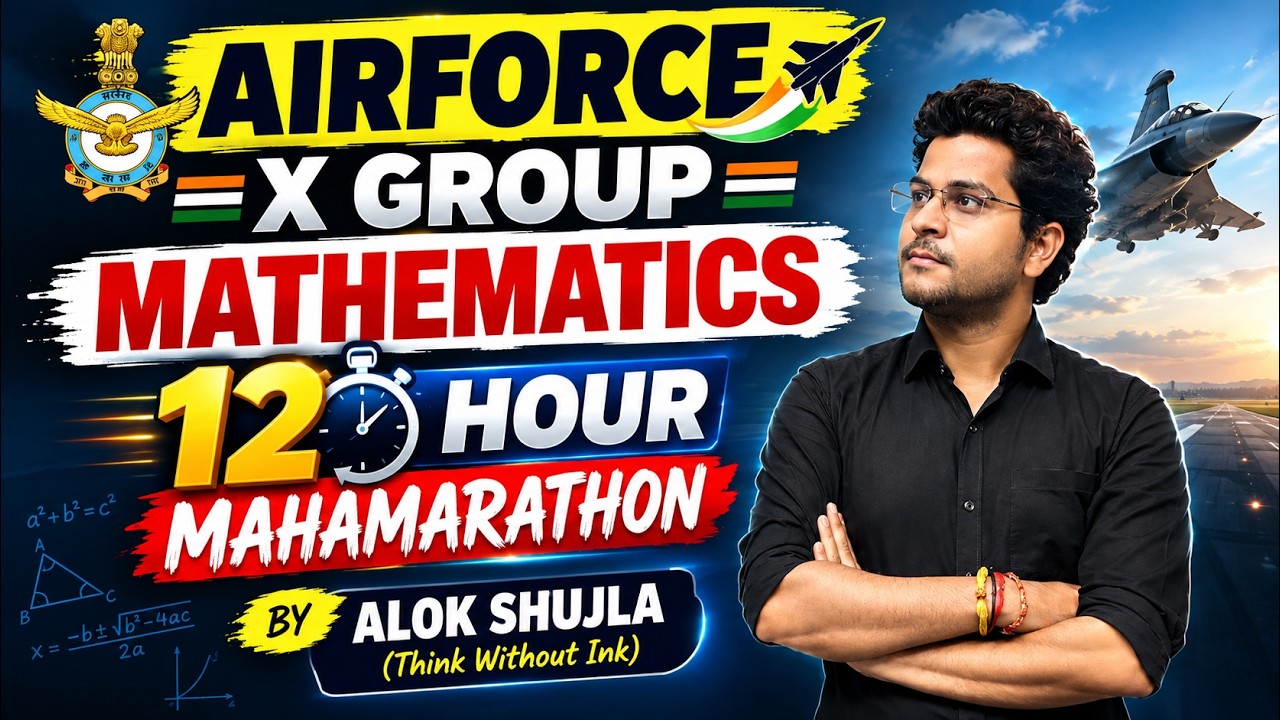 Airforce X Group Maths Mahamarathon 2026 | Full Course in 1 Class | Alok Sir Maths Class #airforce