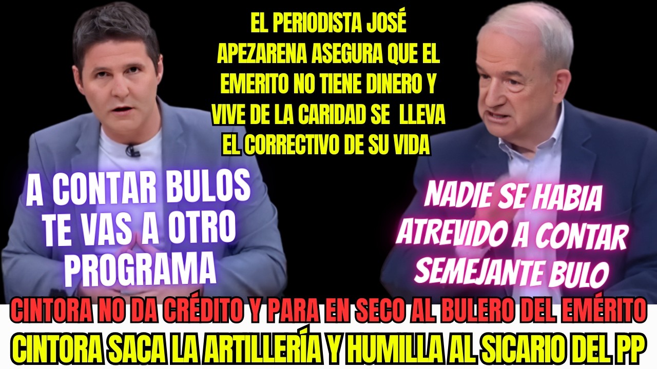 José Apezarena suelta un bulo sobre el dinero del rey y Jesús Cintora lo revienta en directo