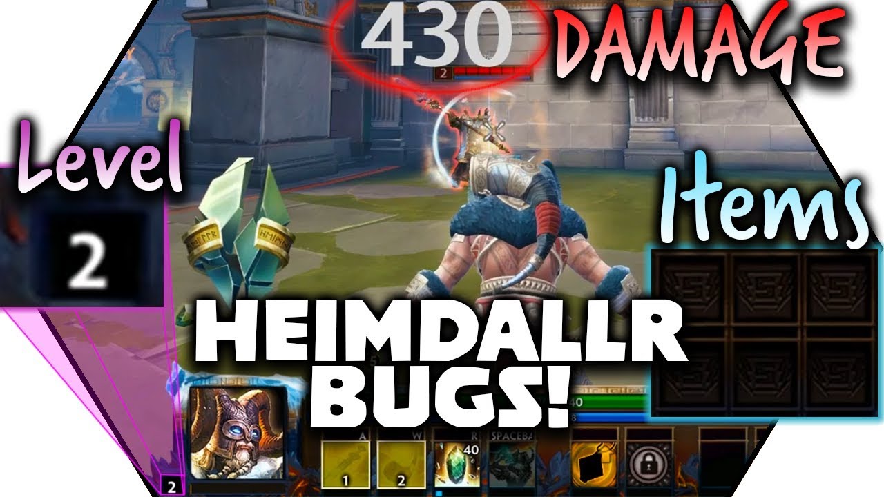 430 Basic Attack Damage With NO ITEMS On LEVEL 2?! SMITE Heimdallr BUGS!
