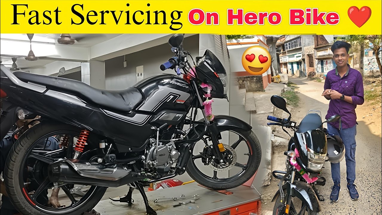 First Service On 😍 Hero Super Splendor Xtec 1st Service bike 😎