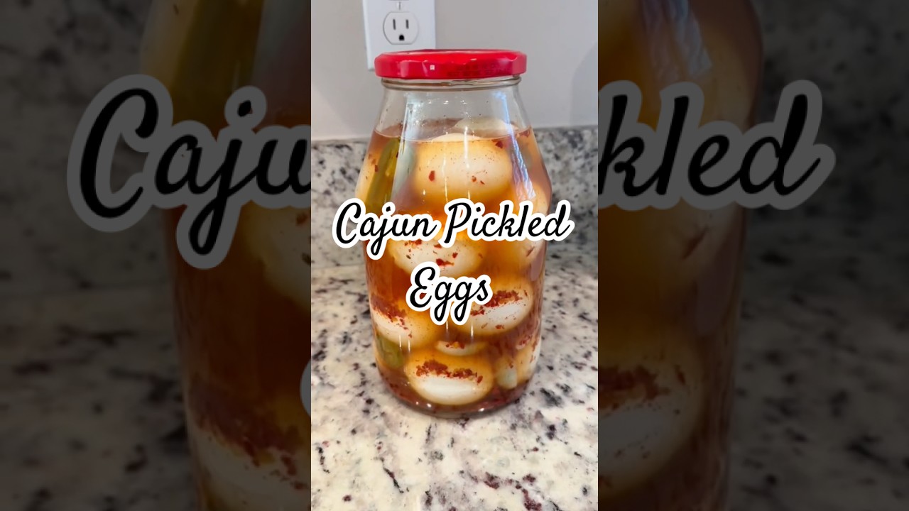 Cajun Pickled Eggs #pickledeggs #eggs #cajunpickledeggs #eggrecipe #farmfresheggs #pickling #cajun