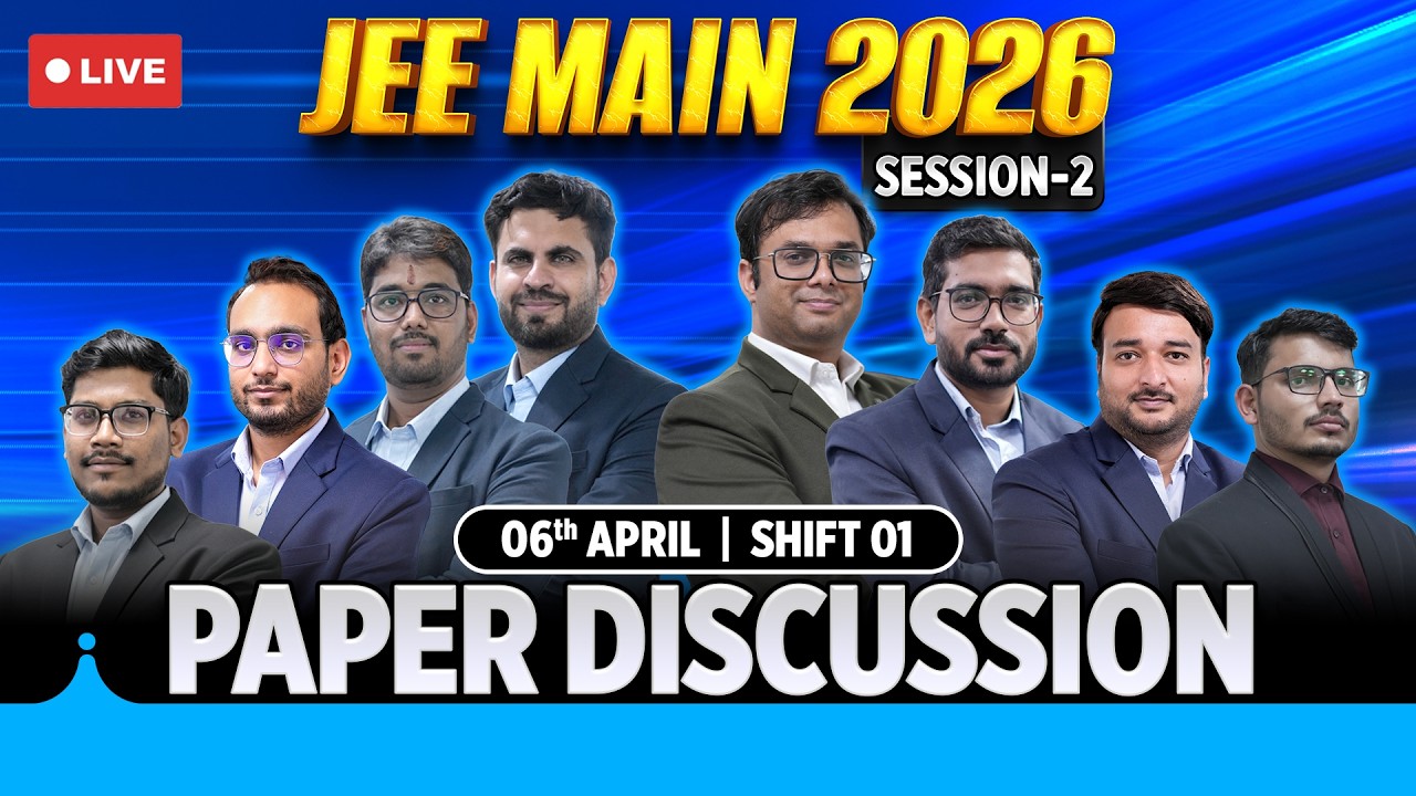 JEE Main 2026 Paper Solutions (6th April Shift 1) | JEE Main 2026 Answer Solutions & Exam Analysis🔴