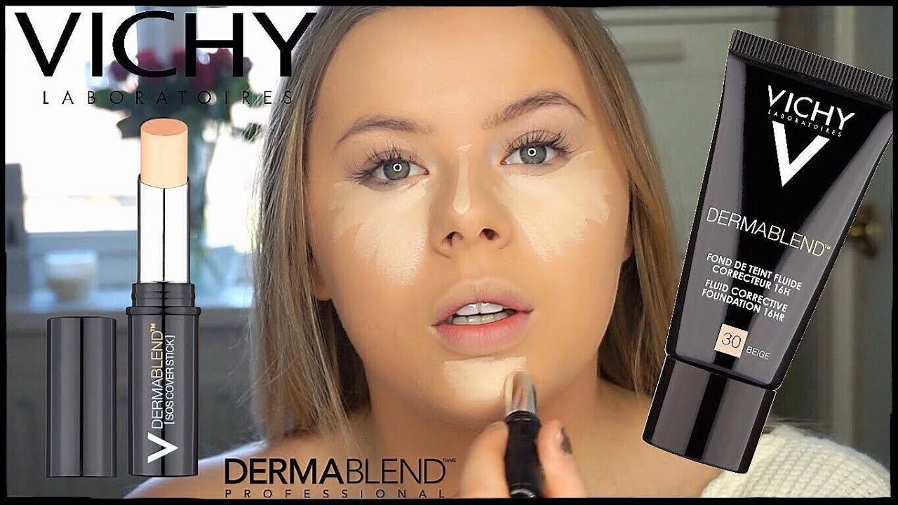 VICHY DERMABLEND FOUNDATION & SOS COVERAGE STICK REVIEW | Sabrina Nicole