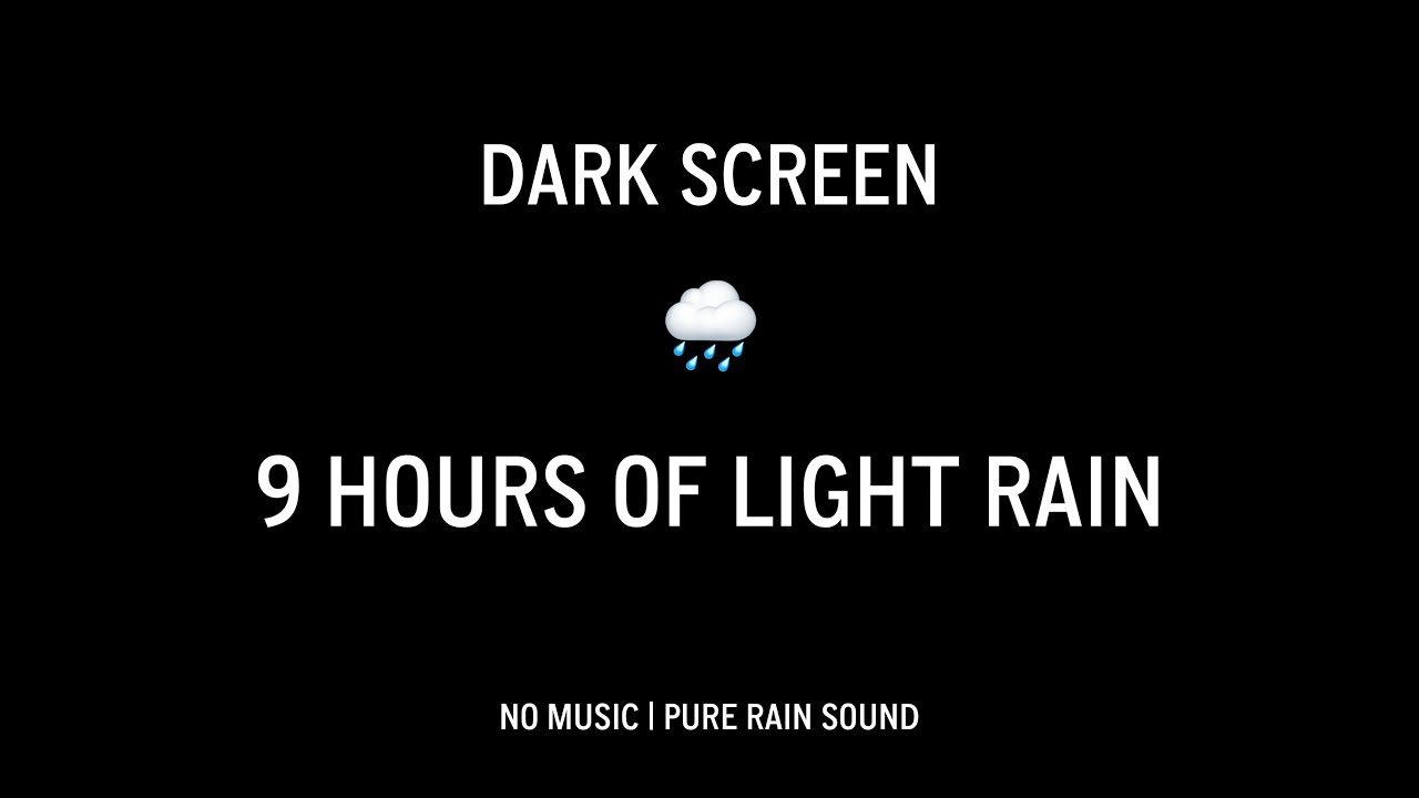 Fall Asleep Fast 🌧 Soft Rain on Window | Dark Screen Sleep Sounds (No Music)