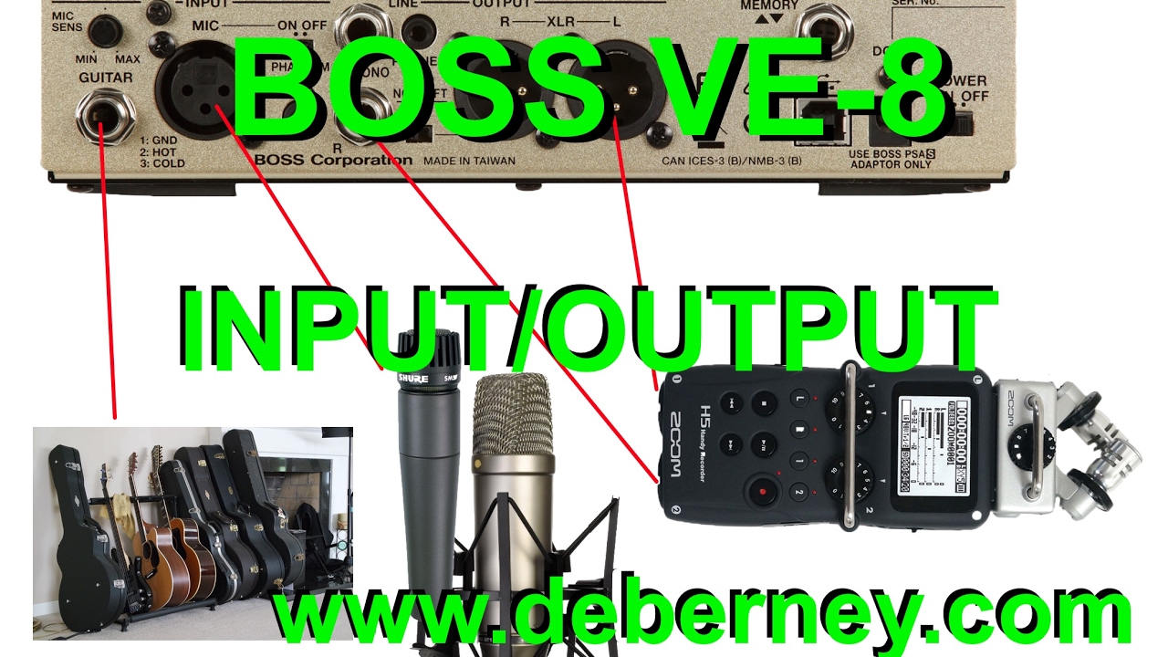 BOSS VE 8 ИСПОЛЬЗОВАНИЕ НАСТРОЕК ВЫХОДА