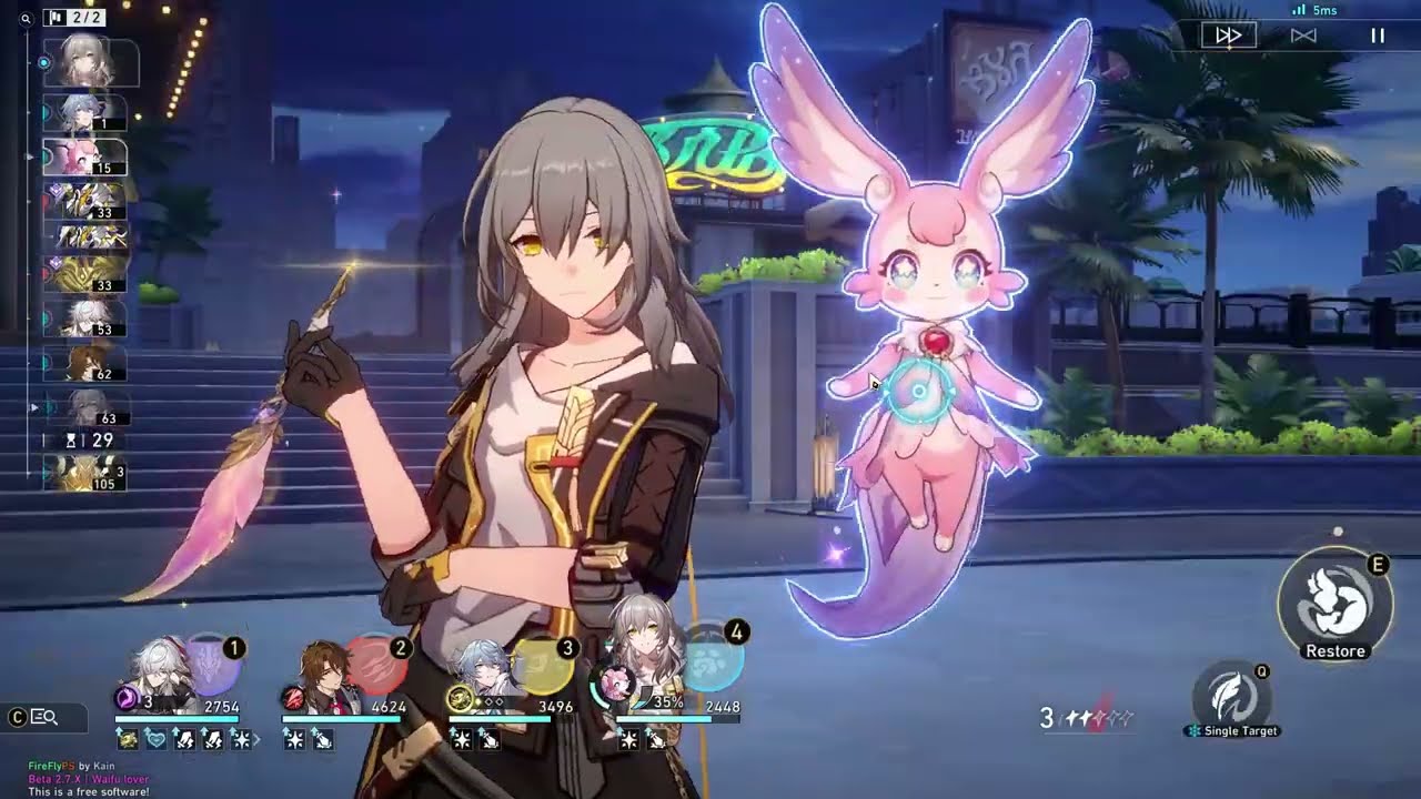 JingYuan + Free Robin 2 cycle 9m HP boss with only 2 cost