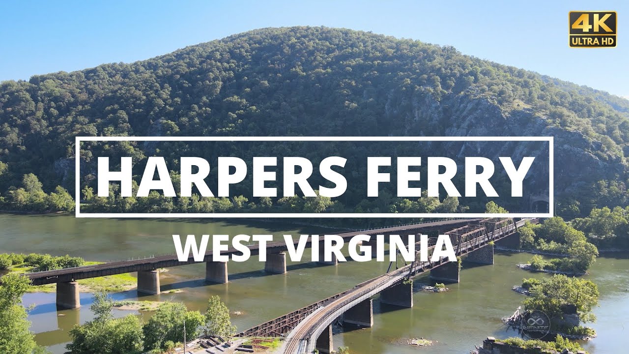 Харперс-Ферри, Западная Вирджиния - [4K] Экскурсия с дрона
