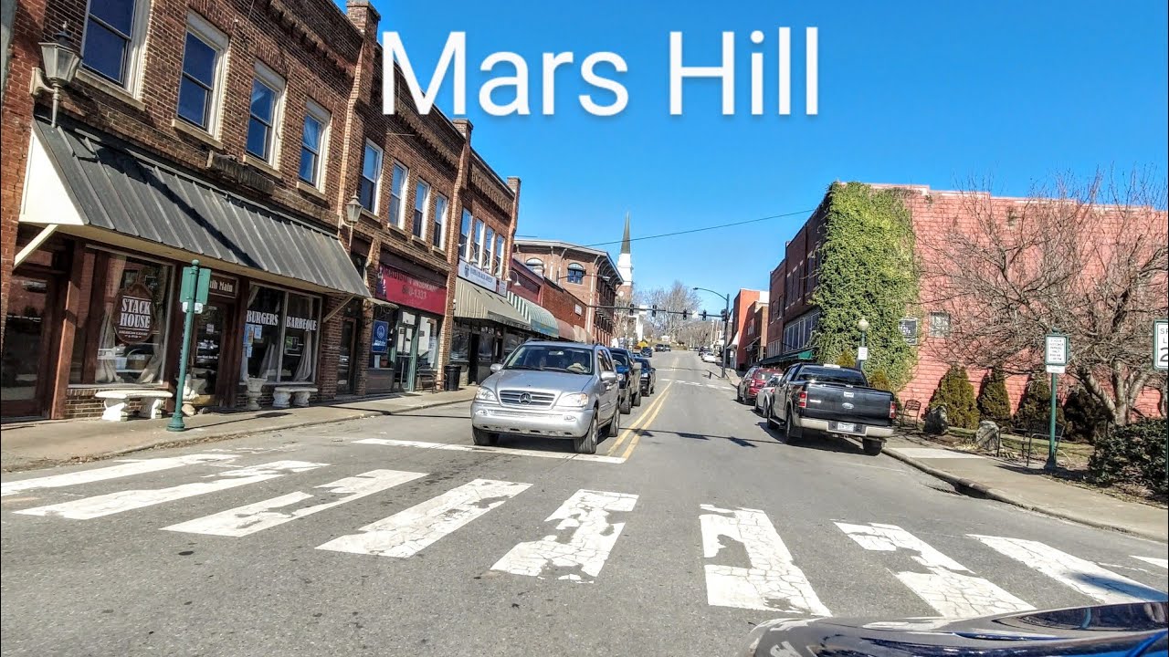 Mars Hill, NC, USA | Driving Tour Downtown | College | 4K