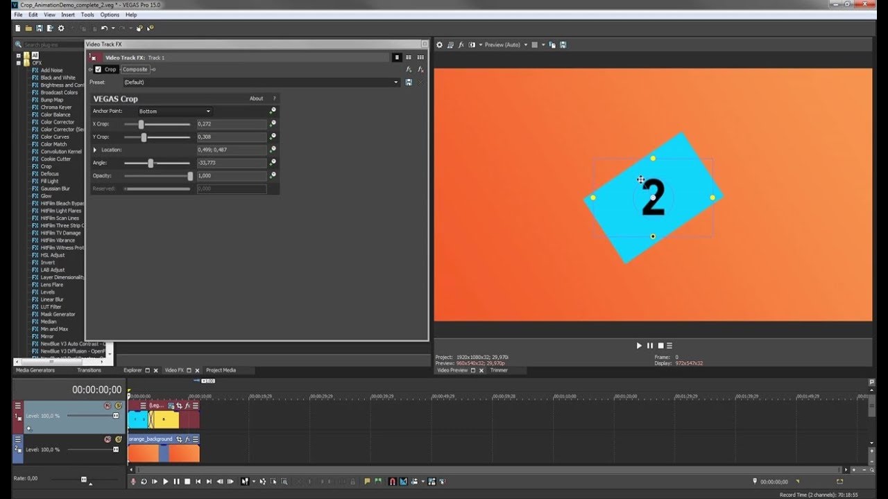 VEGAS Pro Tutorial: Cropping Your Video Image