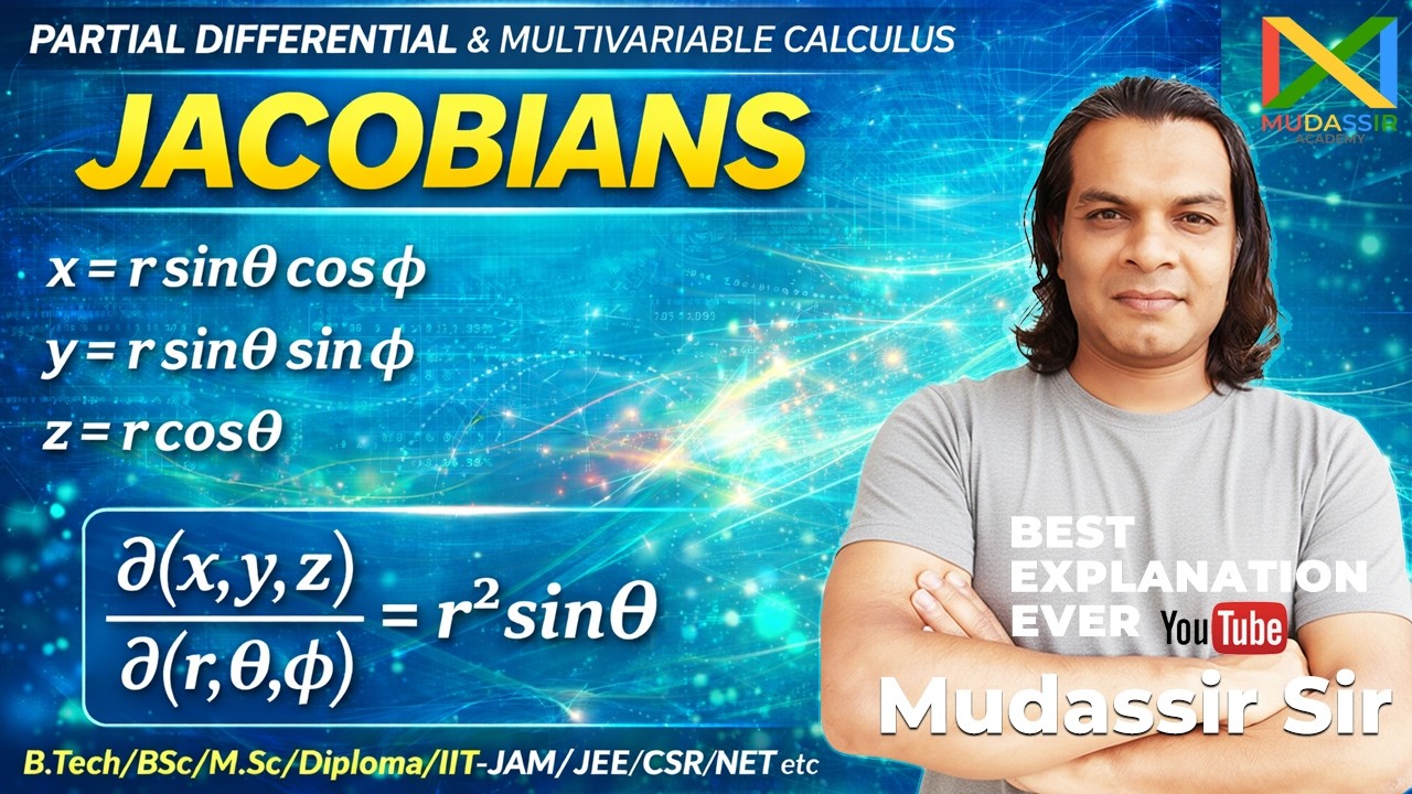 Якобианы | Частные дифференцирования 🎯Если x=rsinθcosφ, y=rsinθsinφ, z=rcosθ, докажите, что J=r^2...