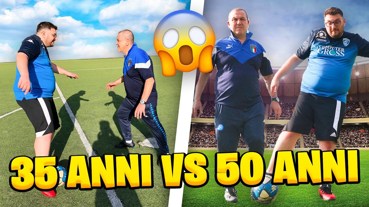 ⚽ PAPÀ SHALE vs TONY TUBO!! 35 ANNI vs 50 ANNI ⚽ | Chi ha vinto?