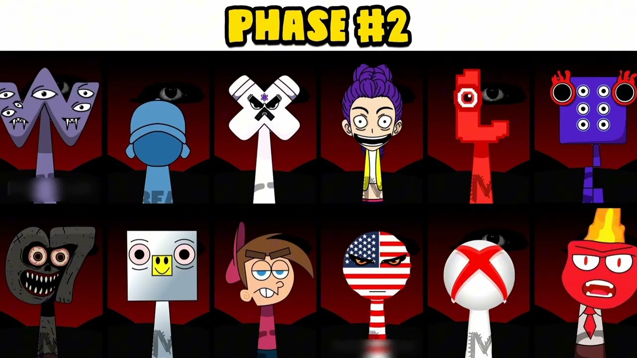 Sprunki OC All new phrases of rectangle (from save the Shapes) from phase 1 to phase 4