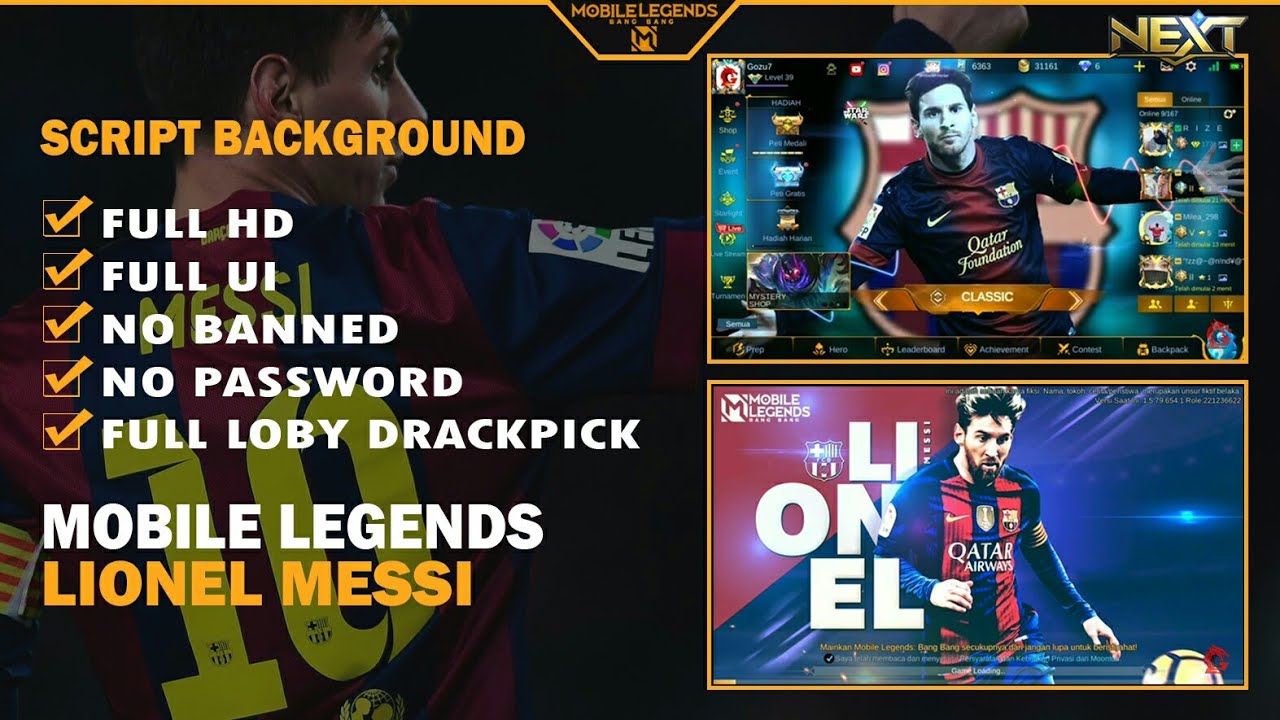 Background ML Lionel Messi Full UI