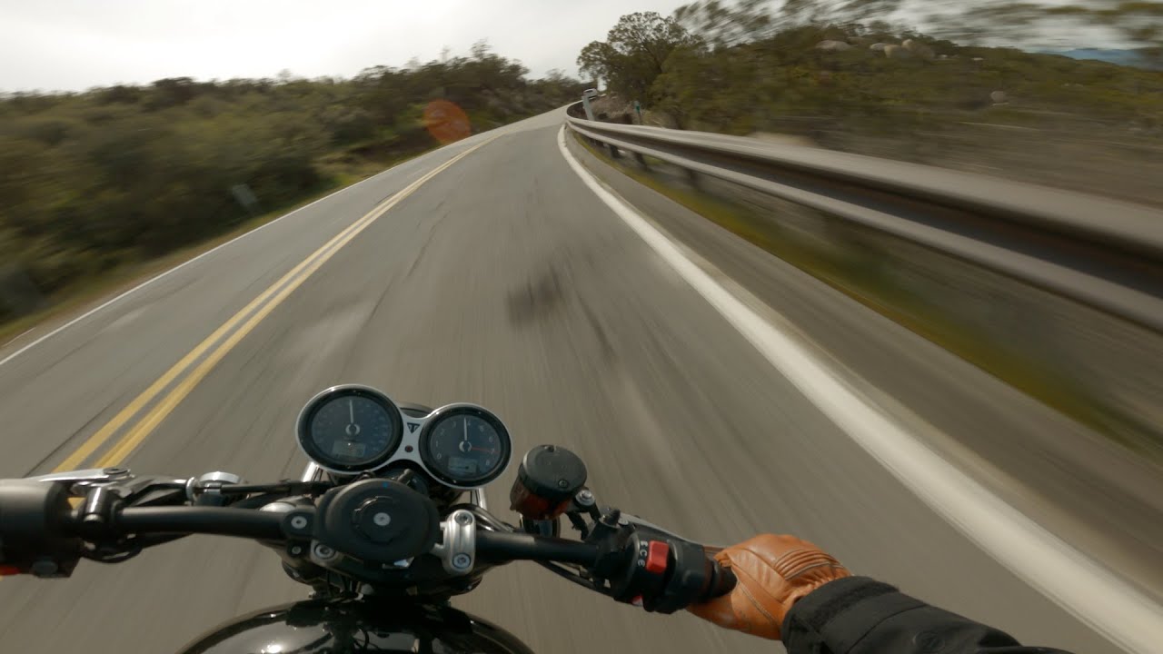 POV Ride Up A Twisty California Highway // Triumph Speed Twin 1200 [4K]