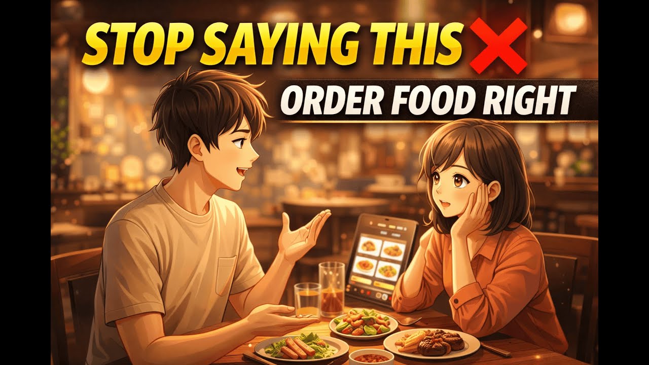 How to Order Food at a Restaurant in English 🍕 (The Right Way) | Easy Conversation for Beginners