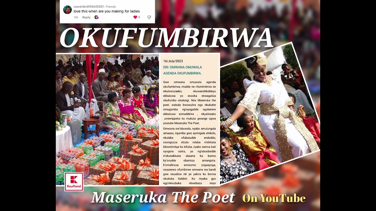 ETTU LY'OMUWALA AGENDA OKUFUMBIRWA Part 1 ||Maseruka The Poet