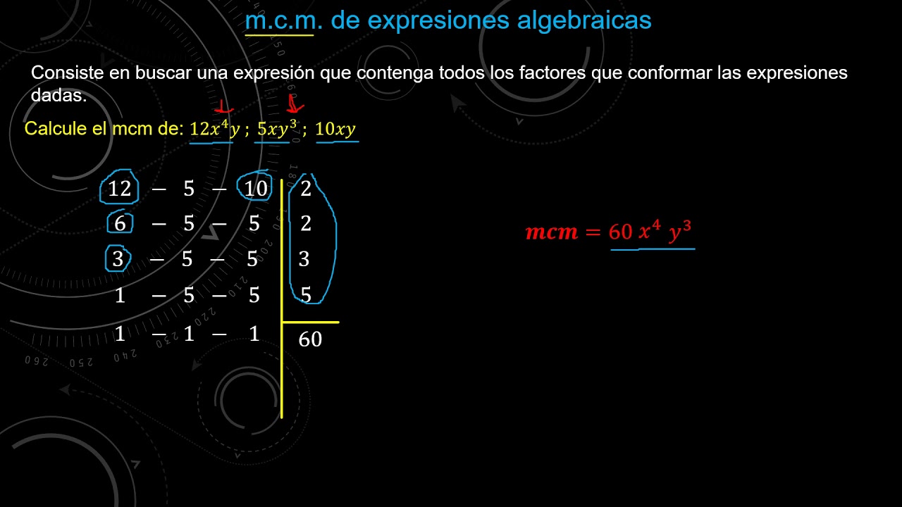 mcm de monomios