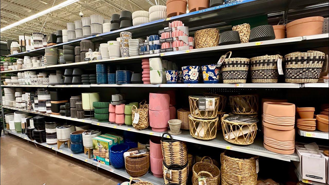 SHOPPING AT HOME DEPOT AND WALMART FOR PLANTERS🪴🛒CLEARANCE PLANT HAUL🌸