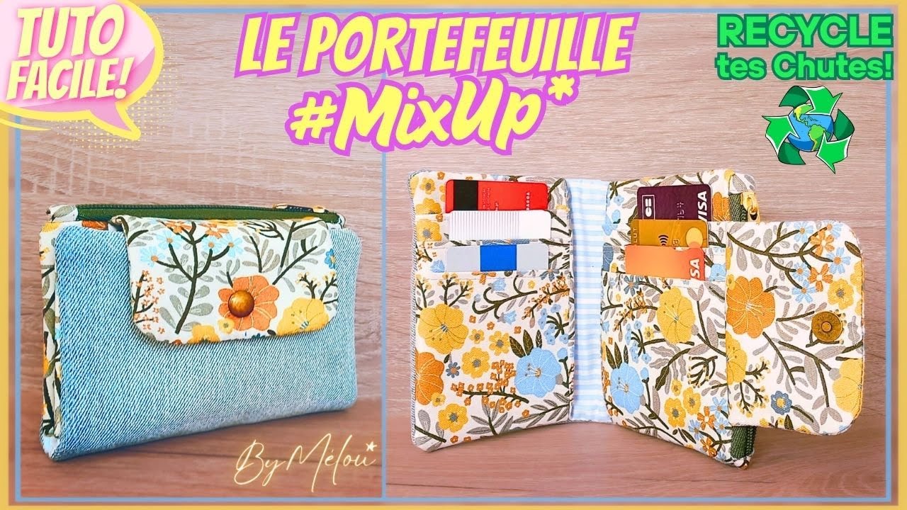 🌸Простой урок шитья #DIY Перерабатывайте свои обрезки🌸Кошелек #MIXUP #BYMÉLOU🥰