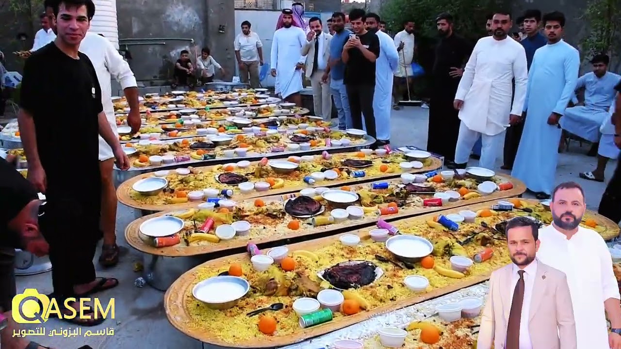 شاهد اكبر عرس في البصرة واكبر منسف في مناسبة حفل زفاف الأخ حيدر الحاج عادل الحاج خويط الدراجي
